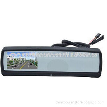Car Rearview Mirror DVR Dual Lens HD 1,080P, Combined GPS Tracker Positioning